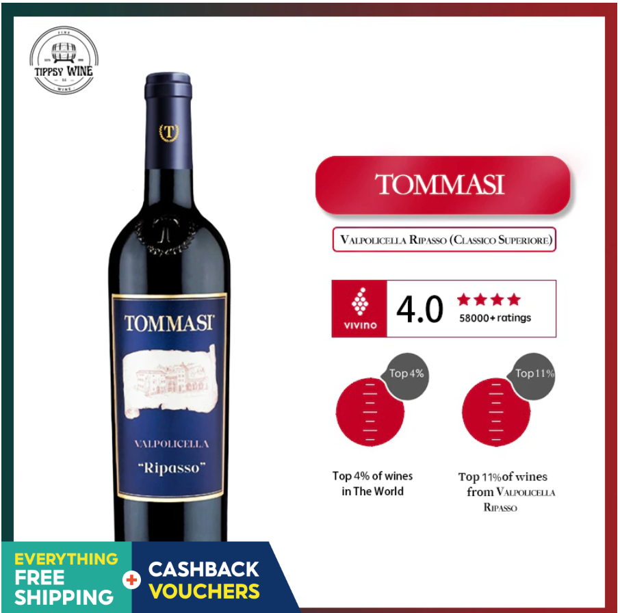 Tommasi Valpolicella Ripasso (Classico Superiore) N.V. 750ml 13.5%意大利托马斯里帕索超级经典红葡萄酒