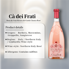 Ca dei Frati Rosa dei Frati Riviera del Garda Classico Rose 2022 Italy Rose Wine 750ml 12.5%
