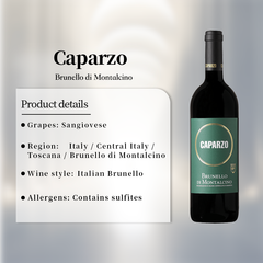 Caparzo Brunello di Montalcino DOCG 2019 Italy Red Wine 750ml 14%