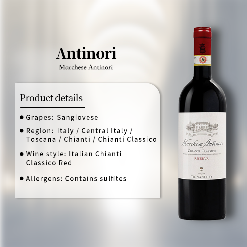 Antinori Tenuta Tignanello 'Marchese Antinori' Chianti Classico Riserva 2020 750ml 13.5%·Italy·Sangiovese·Red Wine