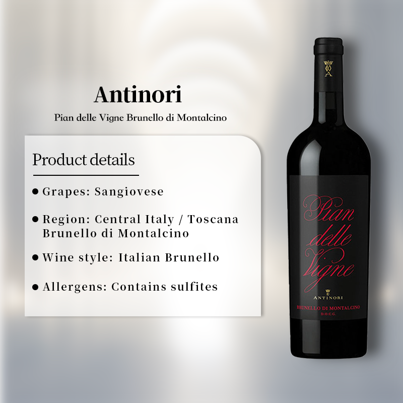 Antinori Pian delle Vigne Brunello di Montalcino 2018 750ml 13.7%·Central Italy Toscana·Sangiovese·Red Wine