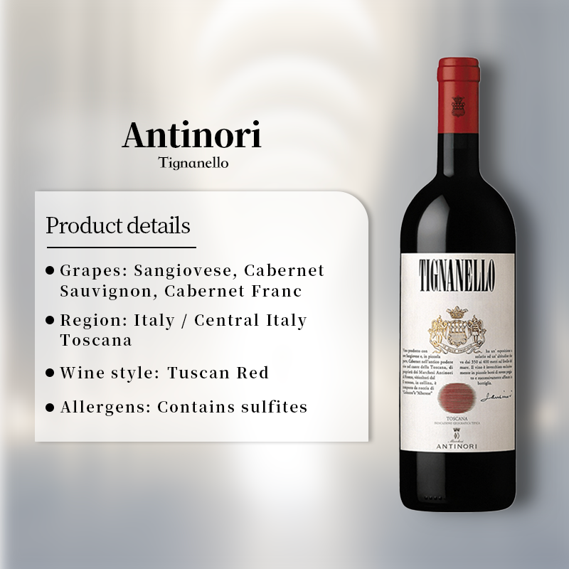 Antinori Tignanello 2020 750ml 14%·Italy Toscana·Sangiovese & Cabernet Sauvignon & Cabernet Franc·Red Wine