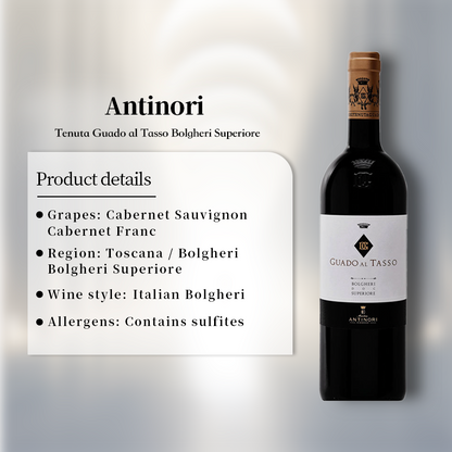 Antinori Tenuta Guado al Tasso Bolgheri Superiore 2019 750ml 14.5%·Italy Toscana·Blend·Red Wine