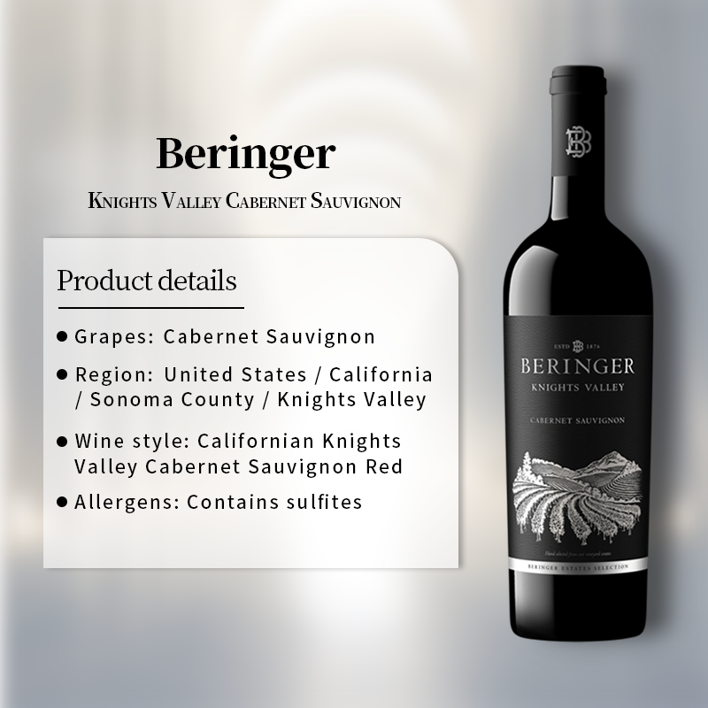 Beringer Knights Valley Cabernet Sauvignon 2020 750ml 14.5%·United States·Cabernet Sauvignon·Red Wine