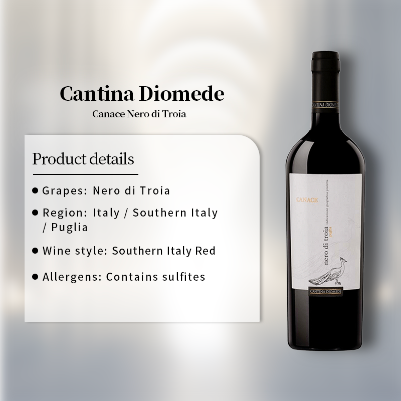 Cantina Diomede Canace Nero di Troia 2020 750ml 13.5%·Italy·Nero di Troia·Red Wine