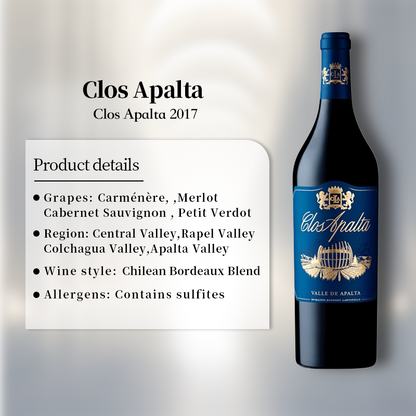 Clos Apalta 2017 750ml 15%·Chile Apalta Valley·Carménère·Red Wine