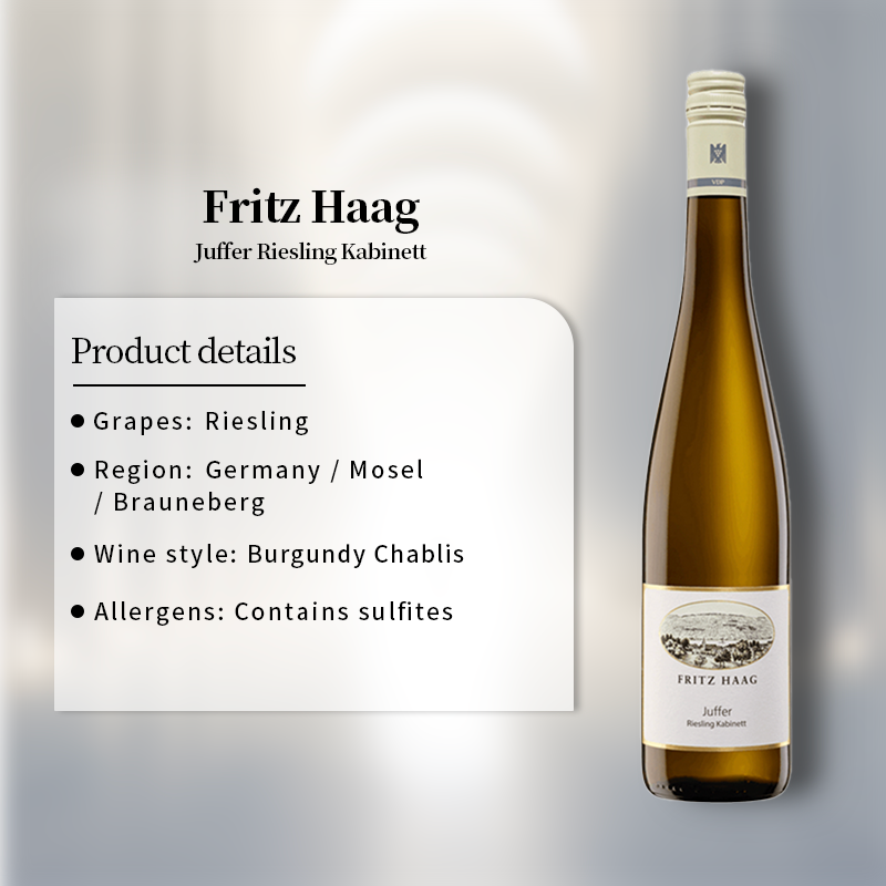 Fritz Haag Brauneberger Juffer Riesling Kabinett 2020 750ml 8.5%·Germany·Riesling·White Wine