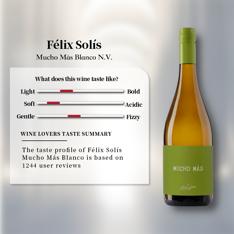 Felix Solis Mucho Mas Blanco N.V. 750ml 12.5%·Spain·Blend·White Wine