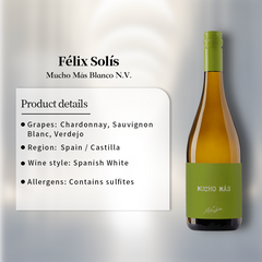 Felix Solis Mucho Mas Blanco N.V. 750ml 12.5%·Spain·Blend·White Wine
