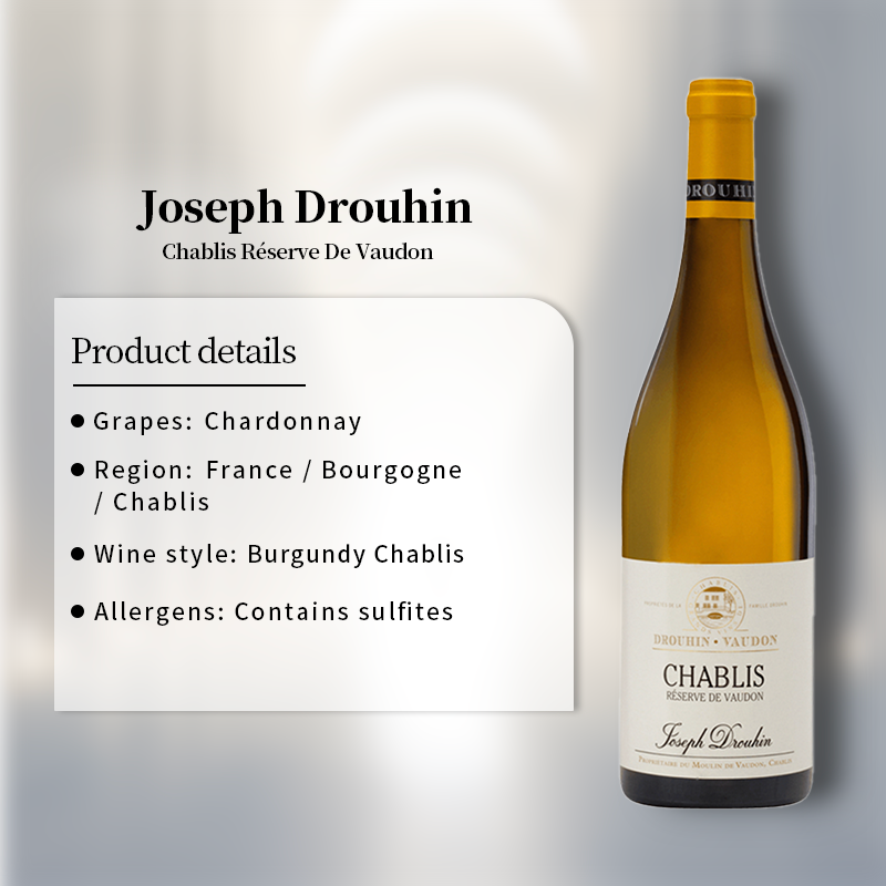 Joseph Drouhin Vaudon Chablis Réserve De Vaudon 2021 750ml 12.5%·France·Chardonnay·White Wine