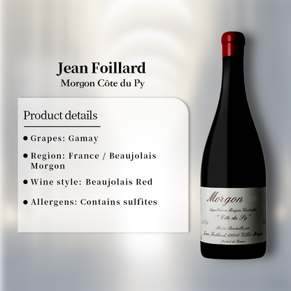 Jean Foillard Morgon Cote du Py 2019 750ml 13%·France Morgon·Gamay·Red Wine