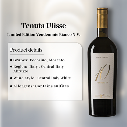 Tenuta Ulisse Limited Edition 10 Vendemmie Bianco N.V. 750ml 13%·Italy Abruzzo·Pecorino & Moscato·White Wine