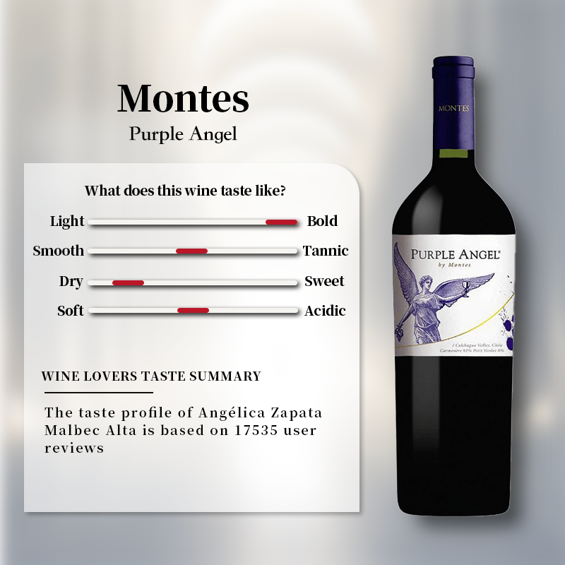 Montes Purple Angel 2019 750ml 14.5%·Chile Central Valley·Carmenere·Red Wine