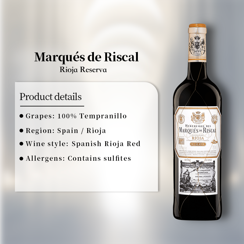 Marques de Riscal Rioja Reserva 2018 750ml 14%·Spain Rioja·Tempranillo·Red Wine