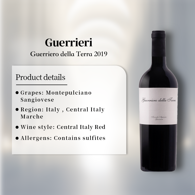 Guerrieri Guerriero della Terra 2019 750ml 15%·Central Italy Marche·Sangiovese & Montepulciano·Red Wine