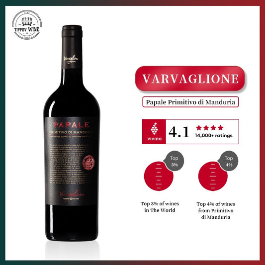 Varvaglione Papale Primitivo di Manduria 2019 750ml 14%·Southern Italy Puglia·Primitivo·Red Wine