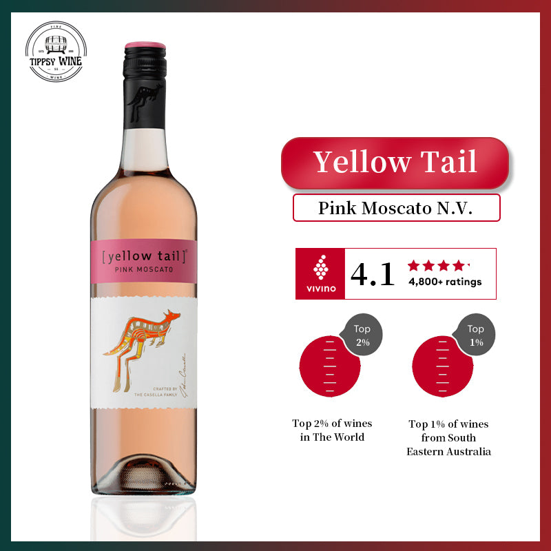 Yellow Tail Pink Moscato N.V. 750ml 7.5%·South Eastern Australia·Australian Rosé·Rosé Wine