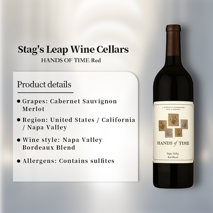 Stag's Leap Wine Cellars HANDS OF TIME Red 2019 750ml 14%·United States·Merlot·Red Wine