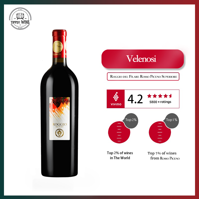 Velenosi Roggio del Filare Rosso Piceno Superiore 2018 750ml 14%·Italy·Sangiovese & Montepulciano·Red Wine