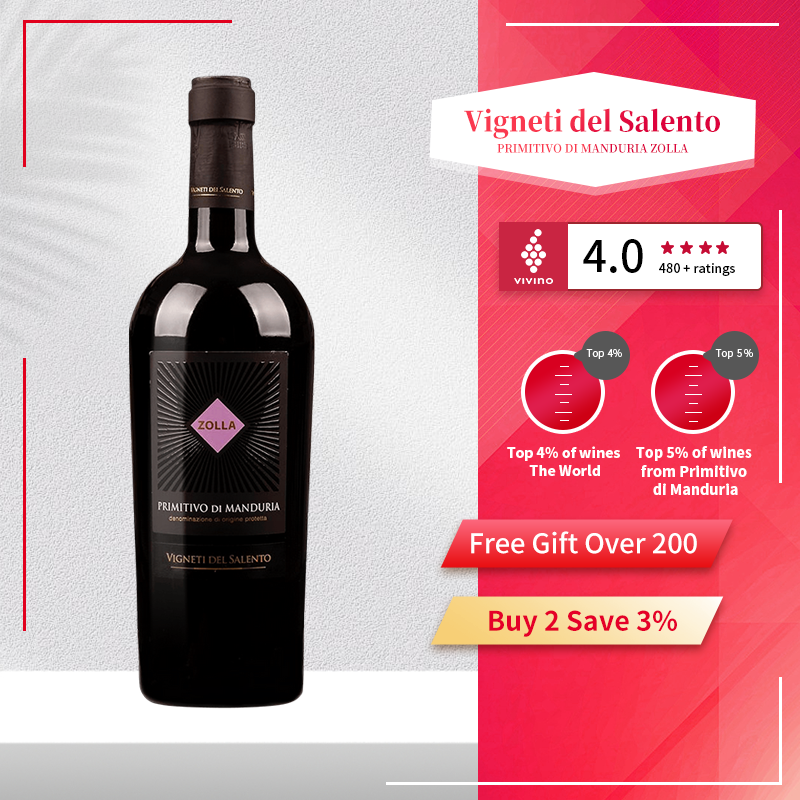Vigneti del Salento Primitivo di Manduria Zolla 2021 Italy Red Wine 750ml 14%