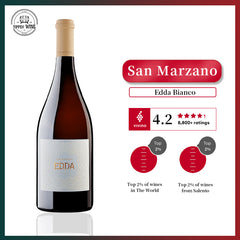 San Marzano Edda Bianco 2022 750ml 13%·Southern Italy Puglia·Fiano & Moscatello Selvatico & Chardonnay·White Wine