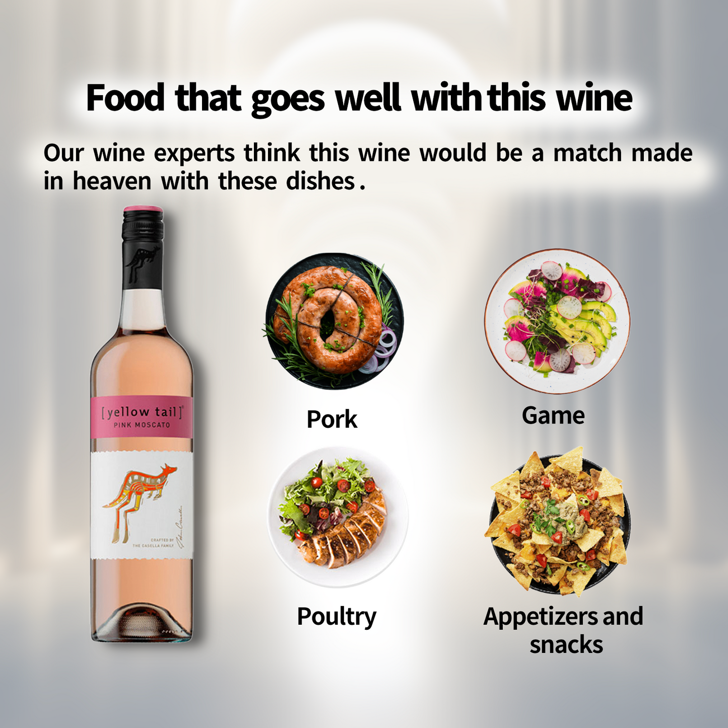 Yellow Tail Pink Moscato N.V. 750ml 7.5%·South Eastern Australia·Australian Rosé·Rosé Wine